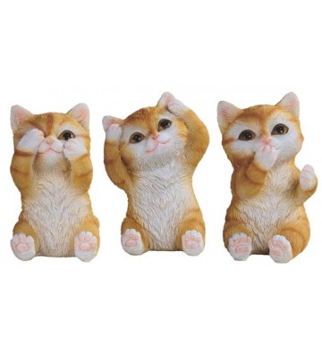 Set de 3 gatos decorativos